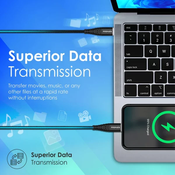 ProMate USB-C to USB-C 60W Braided Cable - Image 5